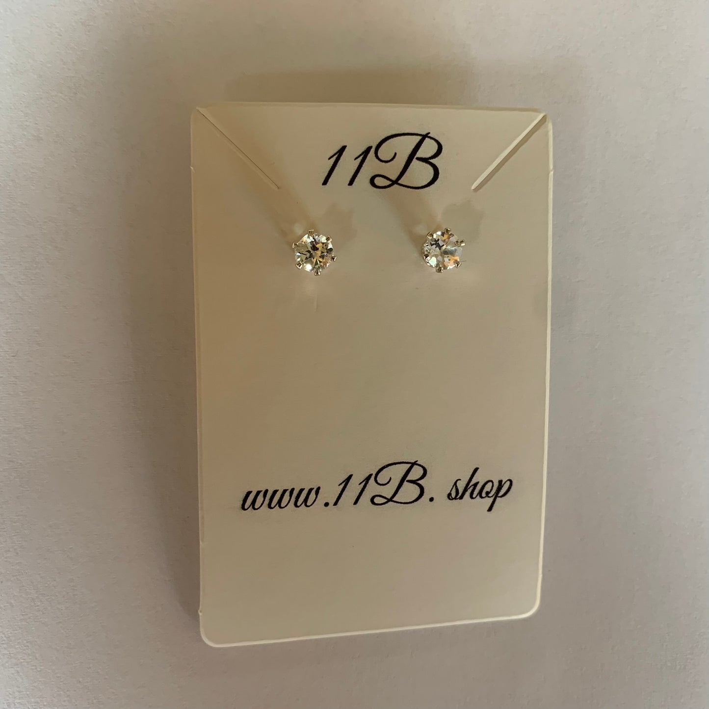 White Topaz Silver Stud Earrings