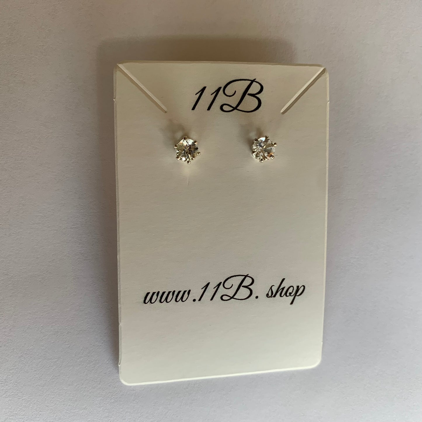 White Topaz Silver Stud Earrings
