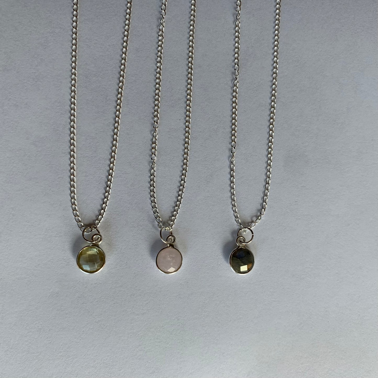 Lemon Quartz Gemstone Sterling Silver Necklace