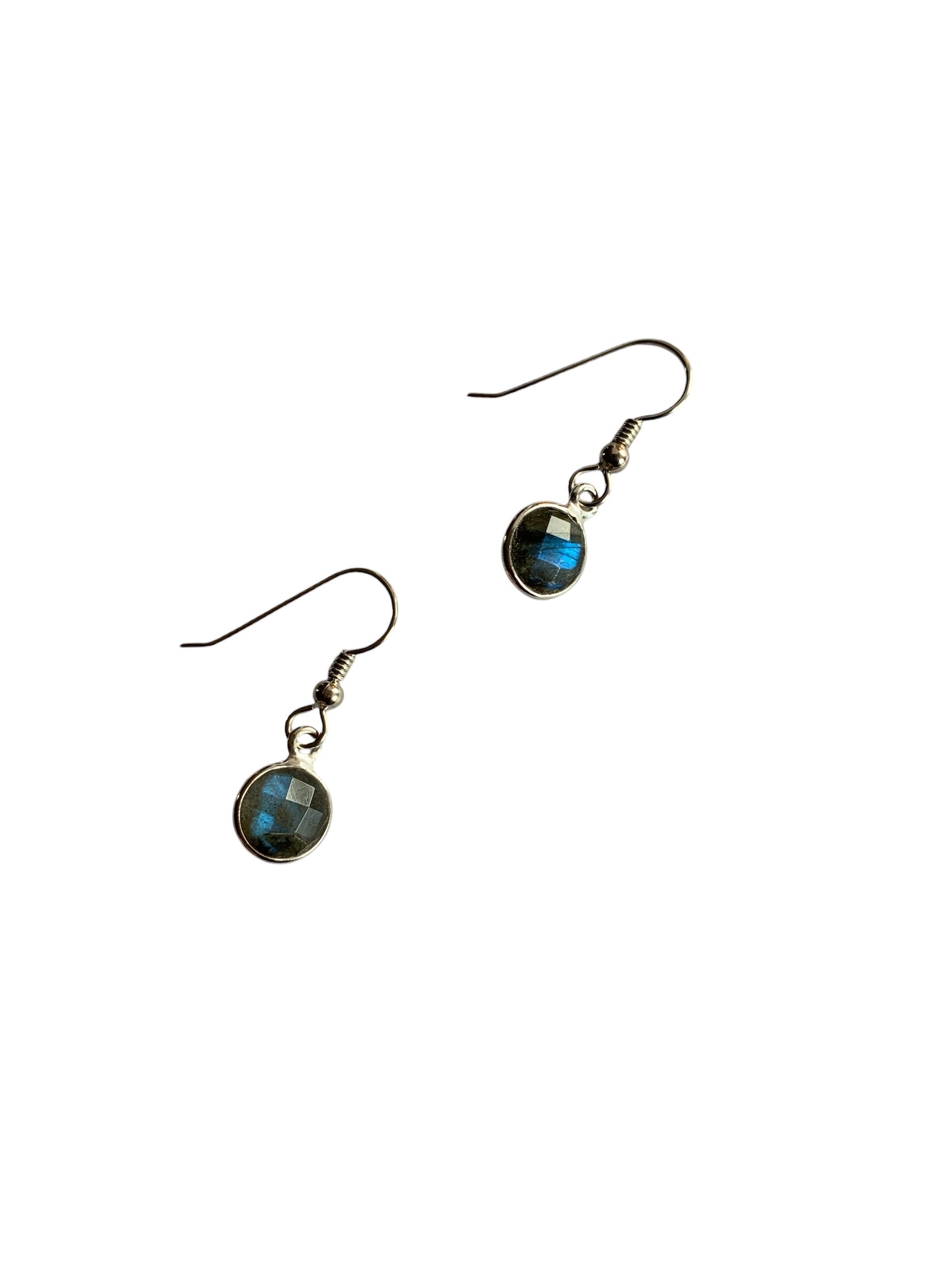 Genuine Labradorite Silver Earrings