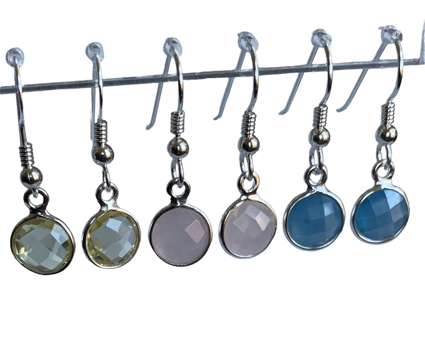 Lemon Quartz Silver Drop Earrings