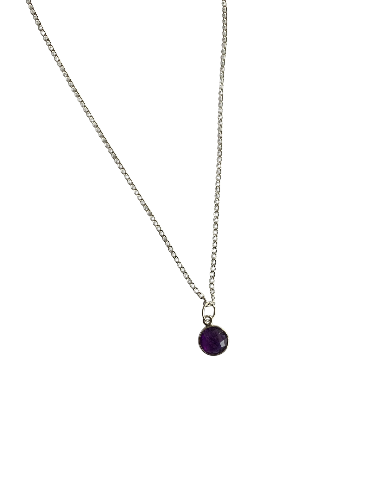 Amethyst Gemstone Sterling Silver Necklace