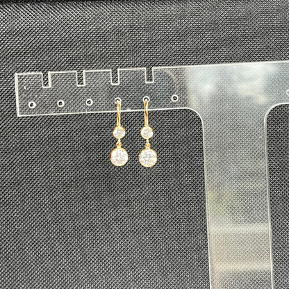 Gold Filled CZ Drop Classic Earrings