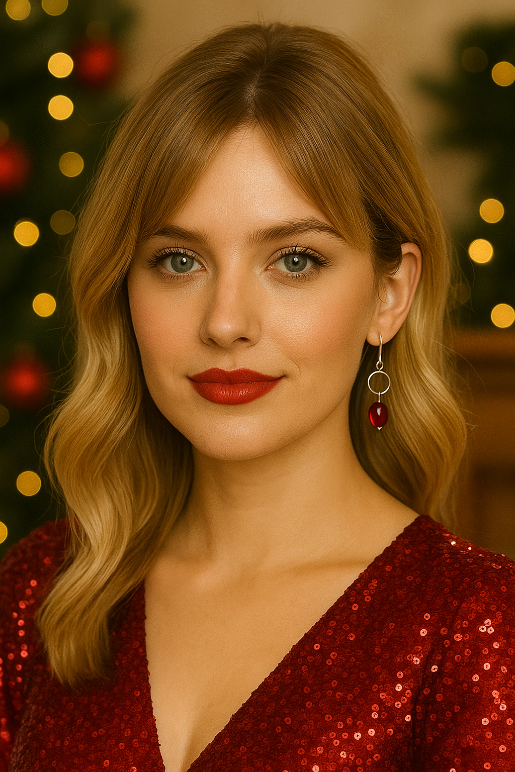 Silver Circle Bead Earrings