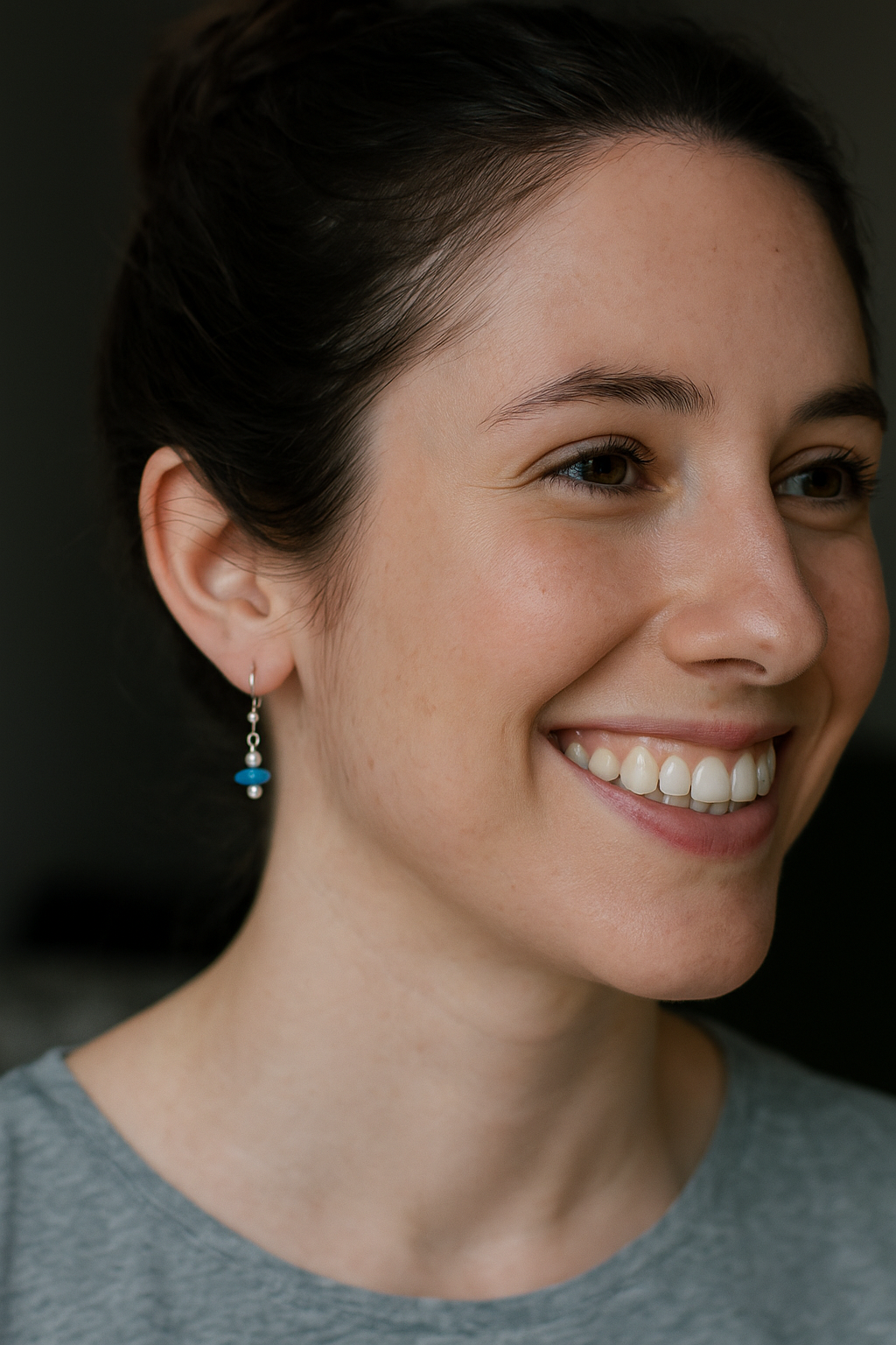 Sterling Silver Faux Pearls & Turquoise Earrings