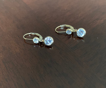 Gold Filled CZ Drop Classic Earrings