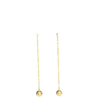 Gold Filled Ear Threads with Gold Ball Charm