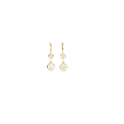 Gold Filled CZ Drop Classic Earrings