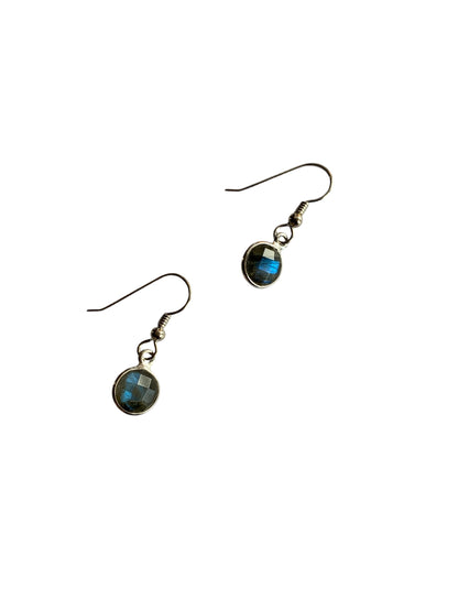 Genuine Labradorite Silver Earrings