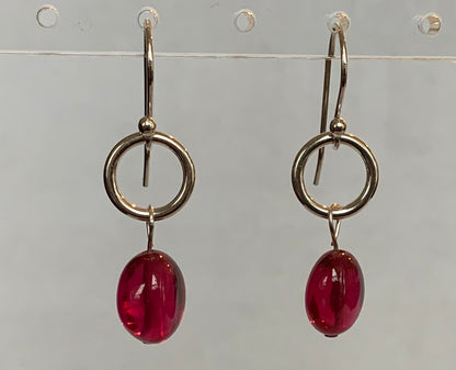 Silver Circle Bead Earrings