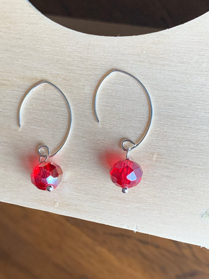 Sterling Silver Crystal Earrings