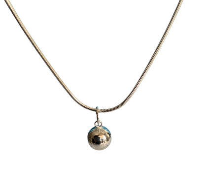 Silver Ball Pendant Necklace