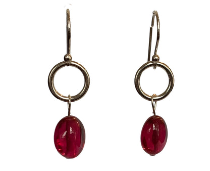 Silver Circle Bead Earrings
